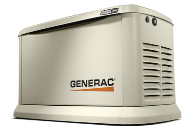 Generac generator on a white background.