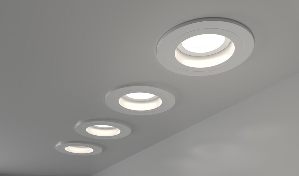 Recessed lighting in home